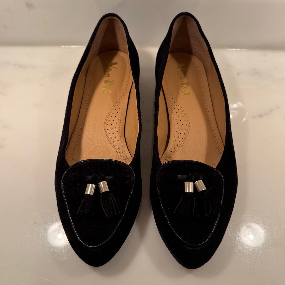 Black Suede Tassel Loafers